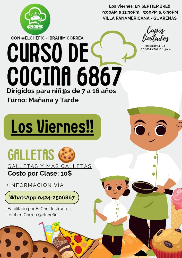 Curso de Cocina para Niños y Niñas